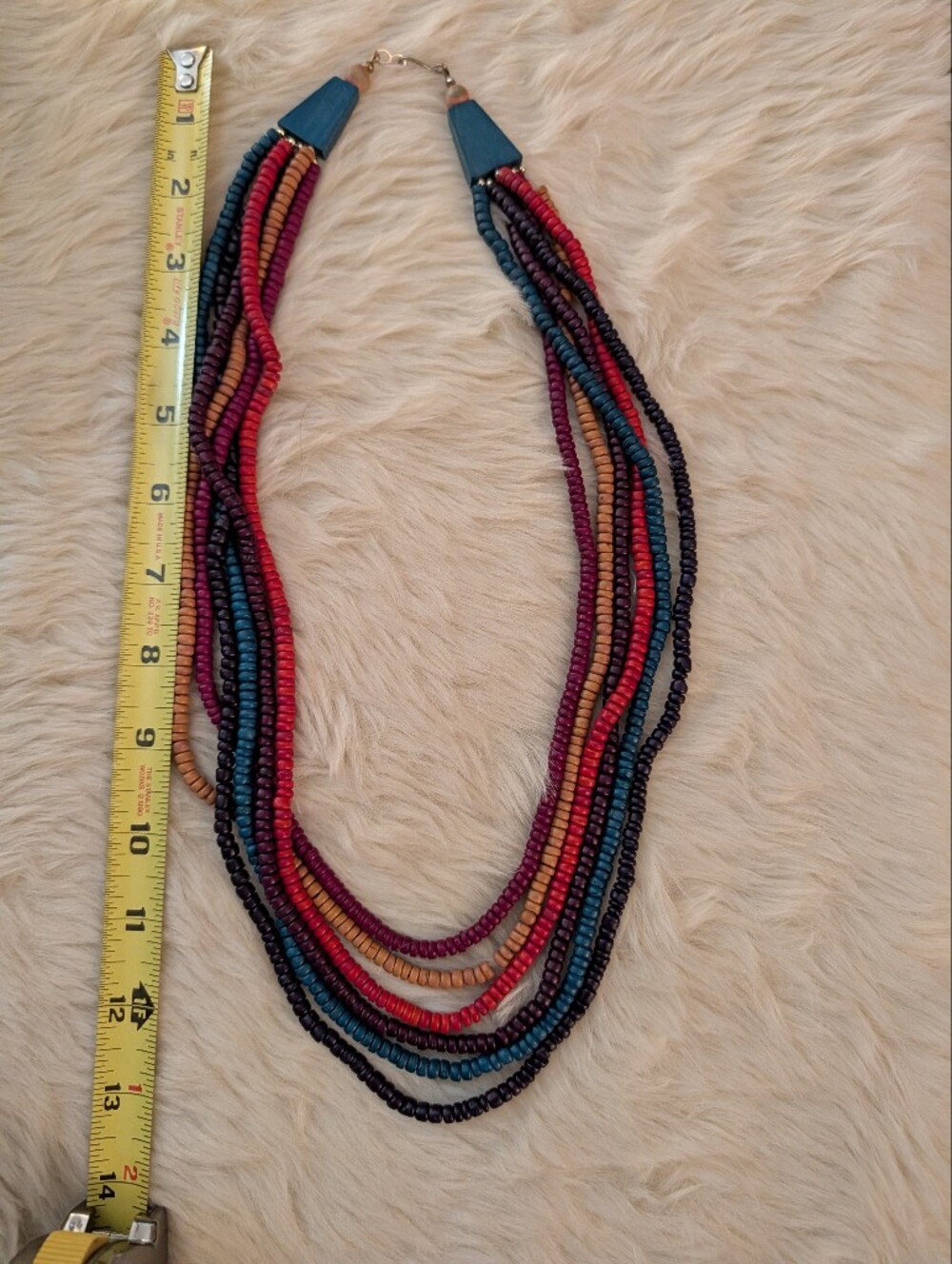 Multistrand Colorful Bead Necklace - Unbranded